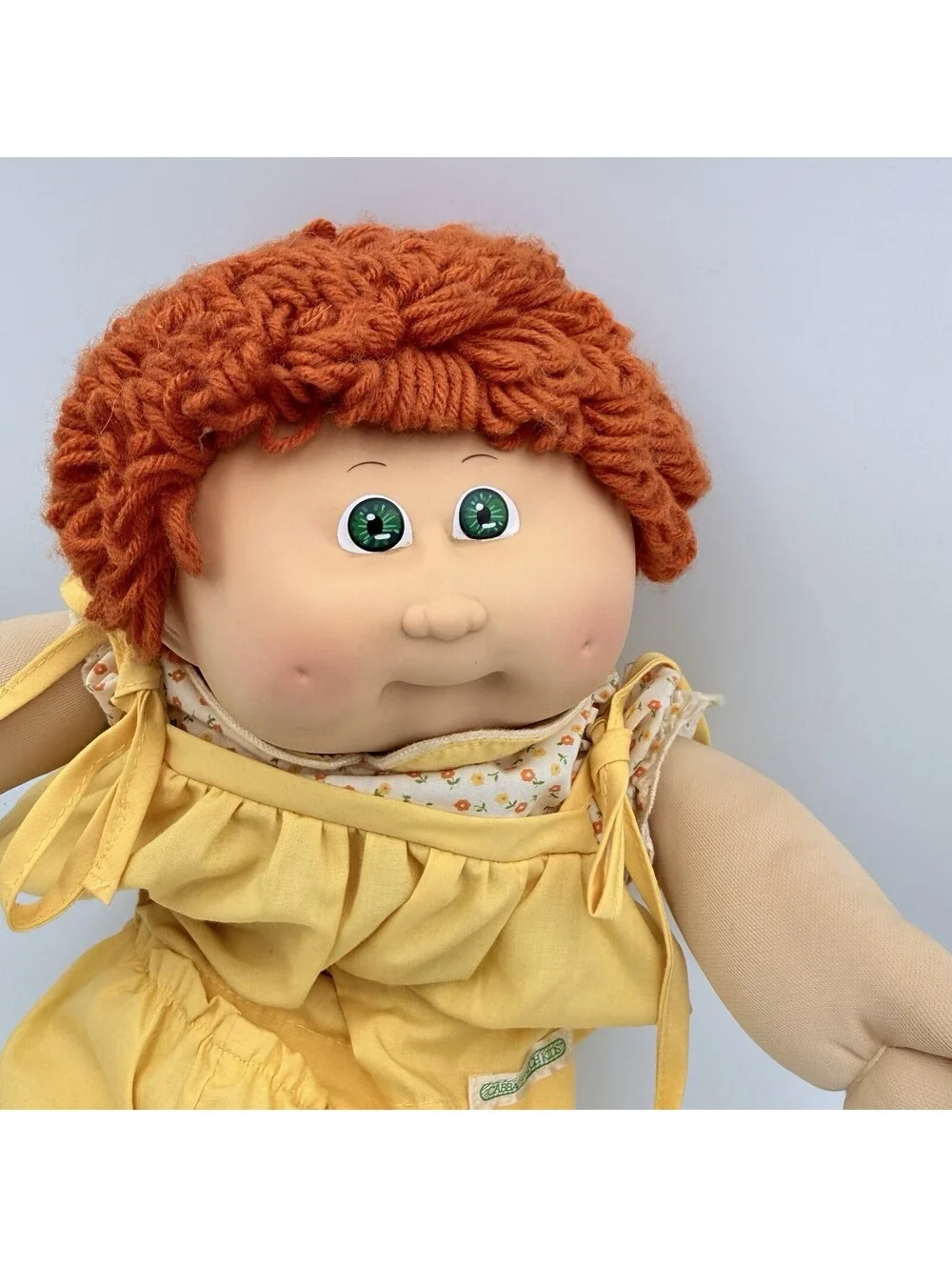 VTG 1982 Cabbage Patch Kids Doll Redhead Green Eyes Laurie Greta OK Birth Cert